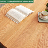 Farmhouse Coffee Table for Living Room,Solid Wood Coffee Table with Storage Shelf,Rectangle Center Table Oak Wooden Living Room Table Accent Cocktail End Table(39" W, White A) topjia