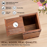 INTAJ Cremation Urns for Human Ashes Companion Male Female Wooden Tree of Life Urns Box and Casket for Ashes Men Women Child Pets Cat Dog Urn Burial Funeral Memorial Urns for Ashes Hold 180 Cubic Inch INTAJ