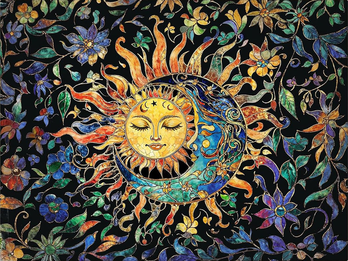 ARPADAMO Diamond Art Kits for Adults,5D Sun and Moon Diamond Painting DIY Landscape Diamond Art Diamond Painting Kits for Adult,Round Full Drill Diamonds, Diamond Art Kits for Home Decor-12x16inch ARPADAMO