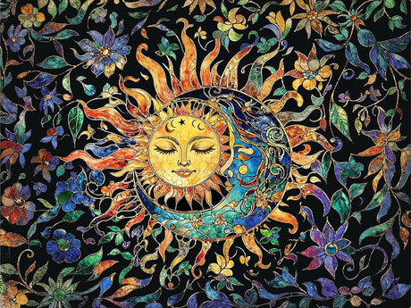 ARPADAMO Diamond Art Kits for Adults,5D Sun and Moon Diamond Painting DIY Landscape Diamond Art Diamond Painting Kits for Adult,Round Full Drill Diamonds, Diamond Art Kits for Home Decor-12x16inch ARPADAMO