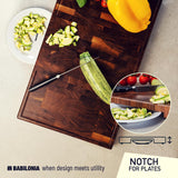 American Black-Walnut Cutting Board (ExtraThick 1,7"), Premium Quality & Professional Butcher Block. Heavy duty end-grain wood chopping board (Oil BABILONIA