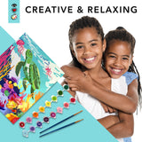 Bright Stripes Paint by Numbers Kit for Kids: Easy to Follow Paint by Numbers Canvas with Frame Kids Paint Kit (Amazing Ocean) Bright Stripes
