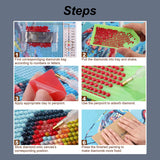 PFFNGPEN Diamond Painting Kits for Adults, 5D DIY Cat Rose Diamond Art Kits for Beginners, Full Drill Round Diamond Art for Home Wall Decor, Animal, 12x16 inch PFFNGPEN