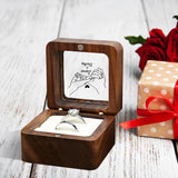 Personalized Custom Engraved Wooden Ring Box For Wedding Ceremony Engagement Ring Bearer Box Handmade Ring Holder Box Mr And Mrs Ring Case For WLLPNG