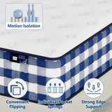 King Mattresses 10 Inch Motion Isolation Hybrid Mattress King Size Cooling Gel Memory Foam Bed Mattresses with Medium Firm Mattress,Pressure Relief, CertiPUR-US Certified Colchones KOW