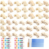Feradny 42 Pieces Wood DIY Car Toys Unfinished Wooden Cars Wood Car Crafts with 12 Painting Kits for Kids Home Activities Easy Woodworking Party Favors Feradny