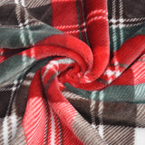 HOMRITAR Ultra Soft Throw Blanket with Plaid, Cozy Flannel Fleece Luxury Blanket for Bed, Sofa and Couch (50 x 60 inch, Red) HOMRITAR