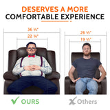 PrimeZone Oversized Rocker Recliner Chair - Comfy Wide Lazy Boy Recliner Chair with Overstuffed Armrest, Faux Leather Manual Reclining Chair for Living Room, Bedroom, Home Theater, Brown Set of 2 PrimeZone