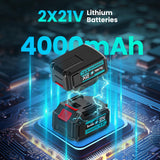 Tarlido Cordless Impact Wrench, 1000 N.m/740 FT-LBS,1/2 Inch Brushless Impact Gun,3200 RPM High Torque,Electric Impact Driver with 2x 4.0Ah Batteries, 5 Sockets Tarlido