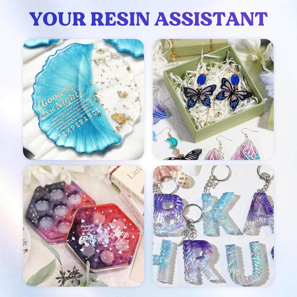 LET'S RESIN UV Light Advanced,Two-Sided Longer time Setting(2m,3m,5m) UV Lamp with Single Head Adapter, Large Size 36 Beads LED UV Light for Resin Curing,Resin Molds,DIY Craft Decor(Purple) LET'S RESIN