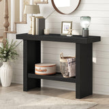 MAHANCRIS Console Table, 39.4'' Black Entryway Table for Hallway, Narrow Sofa Table Behind The Couch, Modern Foyer Tables for Entrance, Living Room, Corridor, Easy Assembly, Black CTHB16801 MAHANCRIS