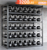 PMKES 52" W Garage Shelving Heavy Duty, Garage Storage Shelves 3500LBS Adjustable 6 Tier Metal Shelving Unit for Storage Rack, 84" H Industrial Storage Rack Shelf PMKES