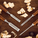 IMOTECHOM 4-Pieces Woodworking Wood Chisel Set with Canvas Bag, Razor Sharp CR-V 60 Steel Blades IMOTECHOM