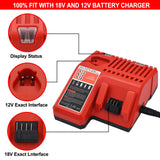 WORTHMAH 2 Pack 5.0Ah 18V Replacement Batteries and Charger Replacement for Milwaukee M18 Lithium Ion Battery Compatible with Milwaukee 48-11-1815 48-11-1820 48-11-1828 Cordless Power Tools Worthmah