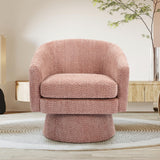 360°Swivel Accent Chair with Arms,Cozy Round Chenille Fabric and Soft Cushion Arm Chair for Living Room Bedroom Reading MilleLoom
