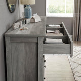 LGHM Dressers for Bedroom with 9 Drawers, 9 Drawer Dresser with Textured Borders, 58" W Chest of Drawers Closet Organizers and Storage Clothes - 6" Deep Drawer for Bedroom, Living Room,Gray LGHM