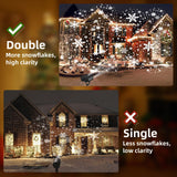 afzdby Christmas Snowflake Projector Lights Outdoor,Timer Setting Double Head Snowfall Led Lights Waterproof,Landscape Decorative Lighting Projection Lamp for Xmas Holiday Wedding Indoor Garden Patio afzdby