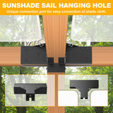 Wilkblck Pergola Brackets Kit 4''x 4'', Gazebo Brackets 2 Set Heavy Duty 4-Way Right Angle Corner Bracket with Pergola Post Base, DIY Pergola Kit Wilkblck