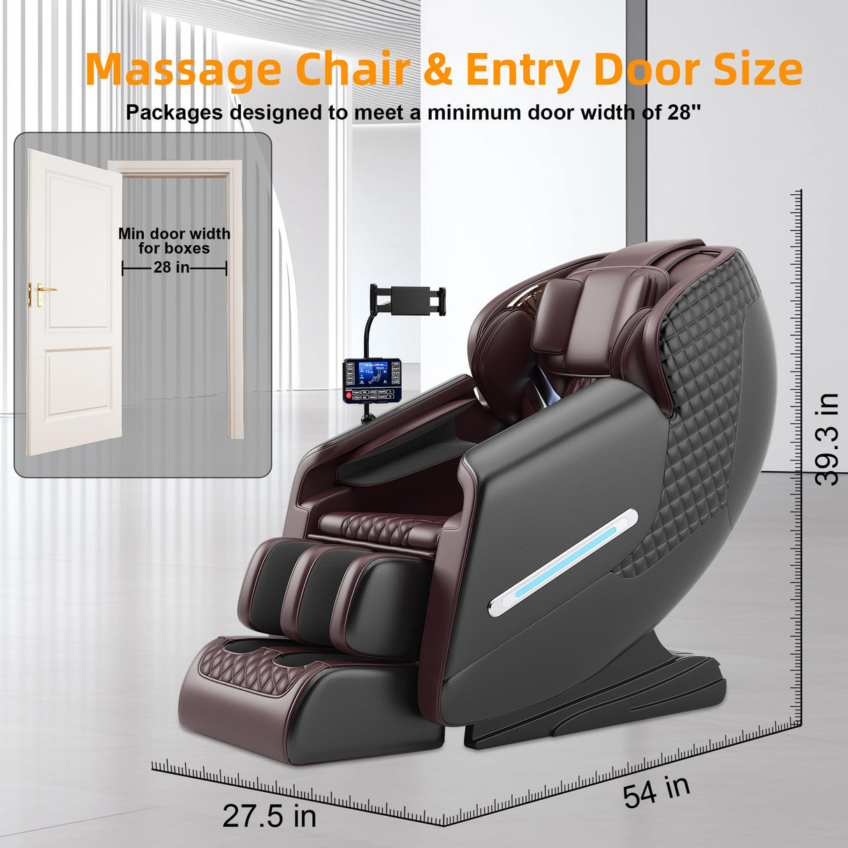 Massage Chairs Full Body, 4D Zero Gravity Shiatsu Massage Chair Recliner, Core Heating, 5 Massage Techniques, Deep Yoga Stretch, Foot Rollers, Airbags, Phone Controller, Bluetooth Speaker DODOPEN