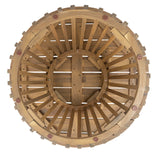 Merax Patio Outdoor Acacia Wood Round Coffee Table for Backyard, Lawn, Balcony Light Teak Merax