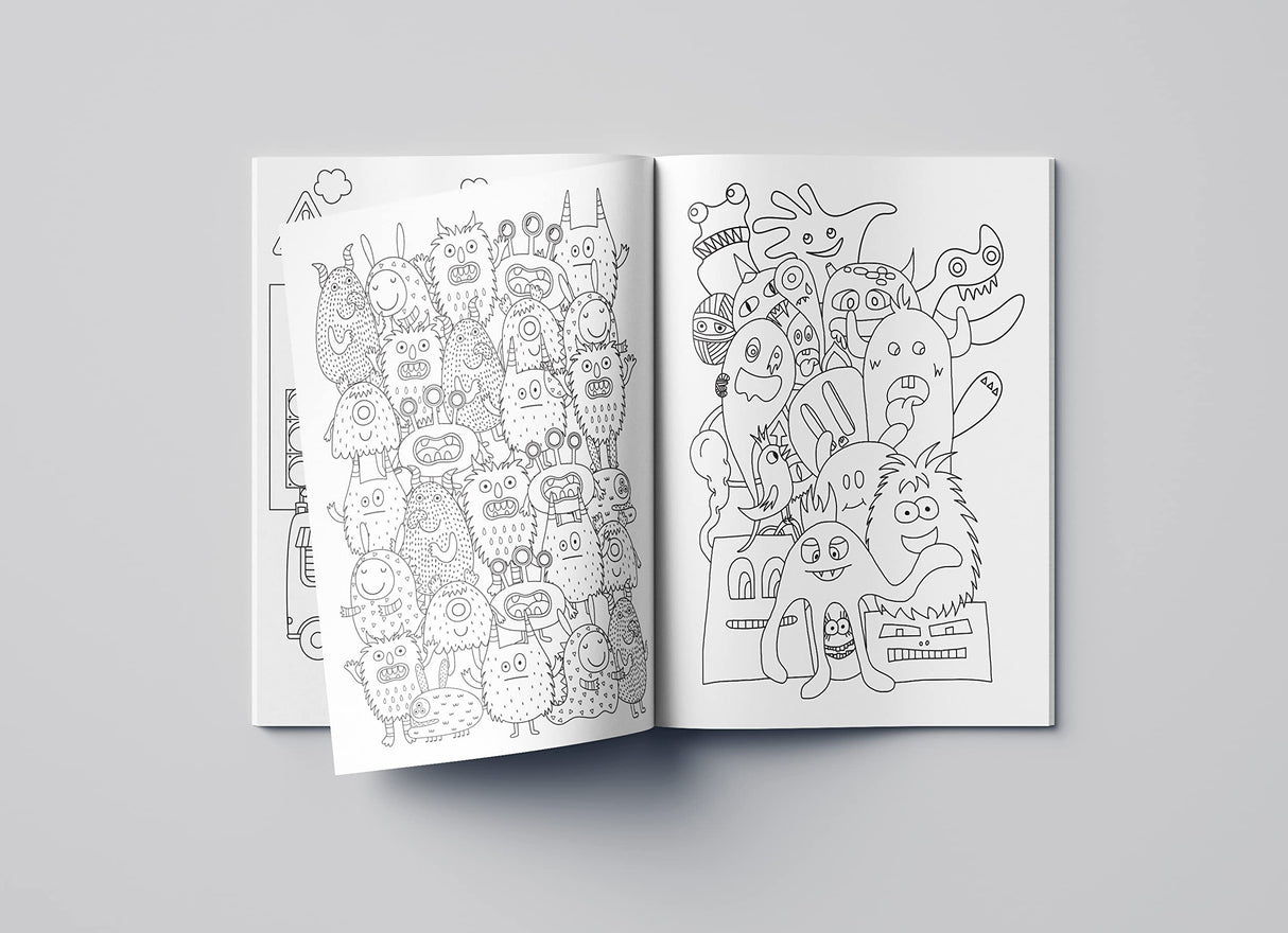 Doodle Coloring For Kids: Blue Edition WoodArtSupply