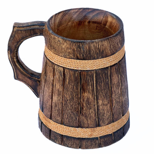 collectiblesBuy Ancient Rustic Wooden Beer Mug Medieval Inspired Souvenir Wood Tankard Groomsmen Beverage Stein - WoodArtSupply