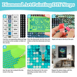 MAXBYE Diamond Paintings of Enchanted Forest, Diamond Art Kits for Adults, 5D Moonlight Forest Diamond Art Kits, Diamond Paintings for Home Décor Items, Extra 30% Diamonds, 12x16in MAXBYE