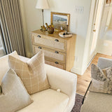 PHI VILLA Rattan Dresser - Rattan Nightstand Boho Cabinet Small Dresser 3 Drawer Dresser/Side Table/Bedside Table, Rattan Cabinet PHI VILLA