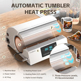 FewNvWa Tumbler Heat Press Machine - Auto Mug Heat Press Fast & Even, Auto-Off Safe Professional Sublimation for 10-30oz Cups, Glasses and Mugs FewNvWa