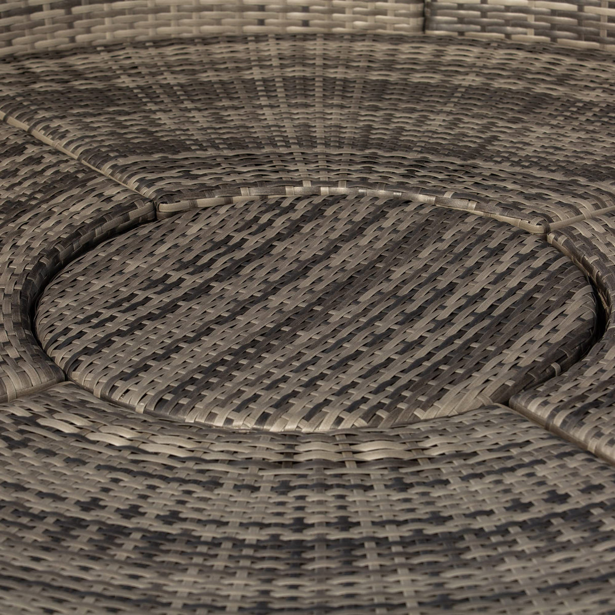 Outsunny 4-Piece Round Convertible Daybed with Cushions, Outdoor PE Rattan Patio Wicker Sofa Set, Sunbed with Adjustable Sun Canopy, Sectional Sofa, 2 Chairs, Table, 3 Pillows, Gray Outsunny