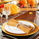 Napkin Rings Set of 6, Wooden Napkin Rings, Wood Bead Napkin Rings for Table Decor, Fall Thanksgiving Farmhouse Napkin Rings for Boho Table Decor, Spring Banquet, Wedding, Holiday Dinner Party, Easter APTWOW