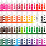 Bath Bomb Soap Dye - 36 Colors Concentrated Food Grade Skin Safe Liquid Based Colorant Vibrant Rainbow Coloring for Making DIY, Supplies Kit, Salt Crafting SigWong