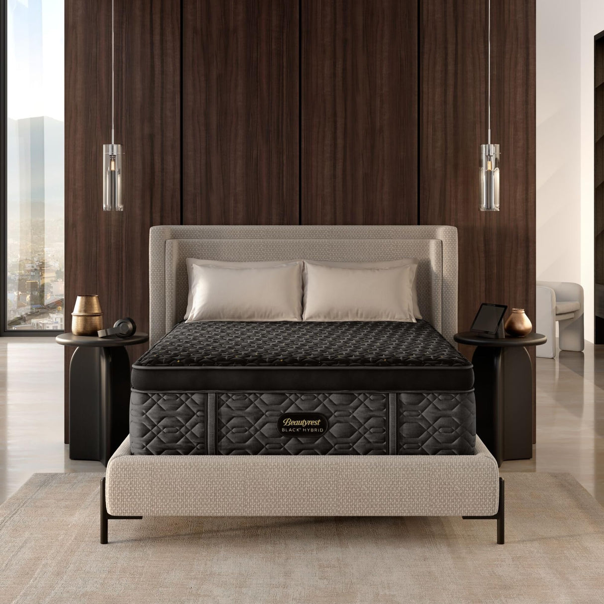 Beautyrest Black Series Four Apex Top Plush 16" King Hybrid Mattress, Cooling Tech, Contouring Comfort, Individualized Support, CertiPUR-US, 100-Night Sleep Trial, 10-Year Limited Warranty Beautyrest