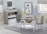 Delta Children 4-Piece Toddler Playroom Set, Grey/White Delta Children