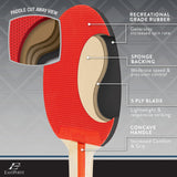 EastPoint Sports 2 Player Table Tennis Paddle Set - includes 2 Pip-Out Ping Pong Paddles EastPoint Sports