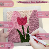 Speedura Embroidery Punch Needle Kit for Beginners – Embroidery Set with Frame & Video Tutorials for Adults & Kids | Needle Punching Kit with Patterns for Wall Art (Blooming Serenity) Speedura