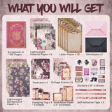 Funto Scrapbooking Kit (185 PCS), Medieval Chapter- Rose Garden, Perfect for Bullet Scrapbooking Materials, Planner DIY Craft Collage Funto