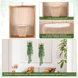 Briwooody 2 Pack Artificial Hanging Plants with Wooden Frames Fake Hanging Mandala Leaves Greenery Plants Mandala Vine for Wall Living Room Decor Bathroom Shelf Home Indoor Briwooody