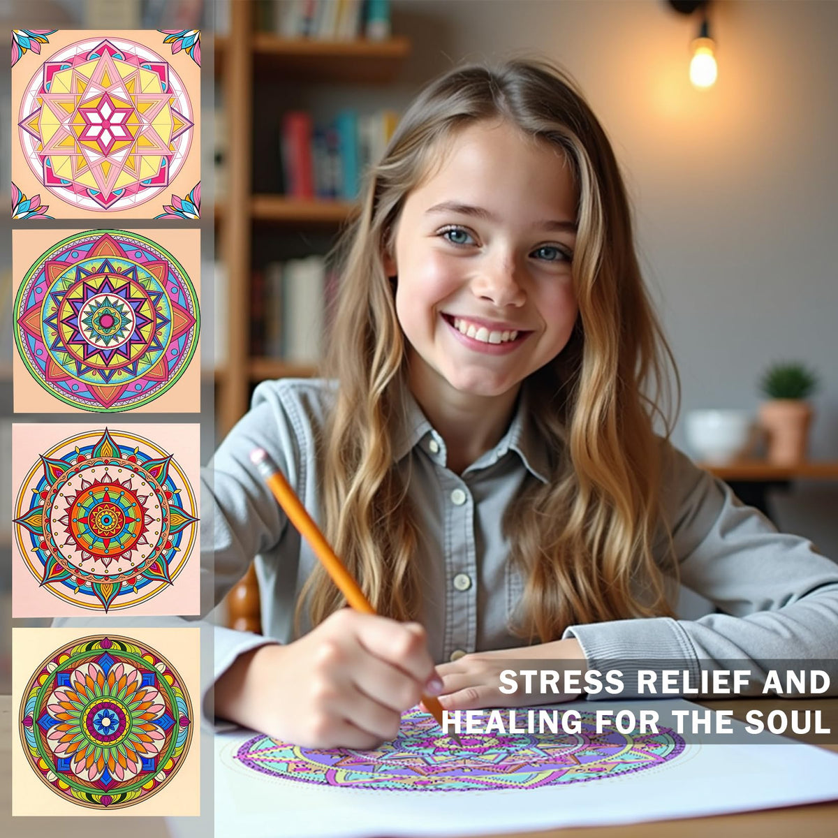 FUN LAVIE Adult Coloring Book 32 Sacred Geometry Mandala Coloring Books for Adults Relaxation and Stress Relief, Featuring Flower of Life, Metatron's Cube & Mindfulness Orgonite Patterns, Spiral Bound FUN LAVIE