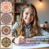 FUN LAVIE Adult Coloring Book 32 Sacred Geometry Mandala Coloring Books for Adults Relaxation and Stress Relief, Featuring Flower of Life, Metatron's Cube & Mindfulness Orgonite Patterns, Spiral Bound FUN LAVIE