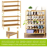 BMOSU 3-Tier Bamboo Shoe Rack Premium Stackable Shoe Shelf Storage Organizer for Hallway Closet Living Room Entryway Organizer(Natural) BMOSU