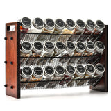 Roykoota Spice Rack, Spice Rack Organizer without Seasoning Jars, Wooden Spice Organizer, Rustic 3 Tier Kitchen Spice Rack Shelf for Cabinet, Countertop or Wall Mount Roykoota