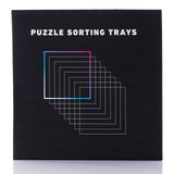 8 Black Puzzle Sorting Trays with Lid 10" x 10" | Puzzle Organizers and Storage | Jigsaw Puzzle Storage Board | for Puzzles Up to 1500-2500 Pieces TIDYBOSS