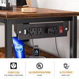 TV Stand with Mount and Power Outlet, Swivel TV Stands Mount with LED Lights for 32/45/55/60/65 inch TVs, Entertainment Center with Storage/Drawers, Media Console TV Stands for Living Room, Bedroom MJOMKN