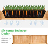Yaheetech 90.5″ L×23.5″ W×16″ H Wooden Raised Garden Bed, Horticulture Wood Rectangular Garden Planter Outdoor, Raised Planter Box for Yard/Greenhouse/Vegetable/Flower/Herbs, Light Brown Yaheetech