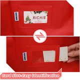 RICHIE Christmas Tree Storage Bag 7.5 ft (3pc Set), Fits Up to 7 Foot Artificial Trees, 600D Oxford Tear-proof Xmas Tree Bag, Reinforced Handles&Zippered&Durable, Holiday Decoration Storage Bags, Red RICHIE