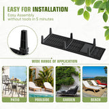 Greesum Outdoor Chaise Lounge Chairs Set of 2 with 5-Position Adjustable Backrest, Waterproof PE Sun Loungers for Garden Pool Beach Patio Deck Sunbathing, Black Greesum