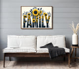 5D Diamond Painting Kits for Adults, Family Sunflower Diamond Art Kits for Adults Beginner, DIY Full Drill Diamond Dot Gem Painting for Home Wall Decor 12x16inch BYGFHLYW