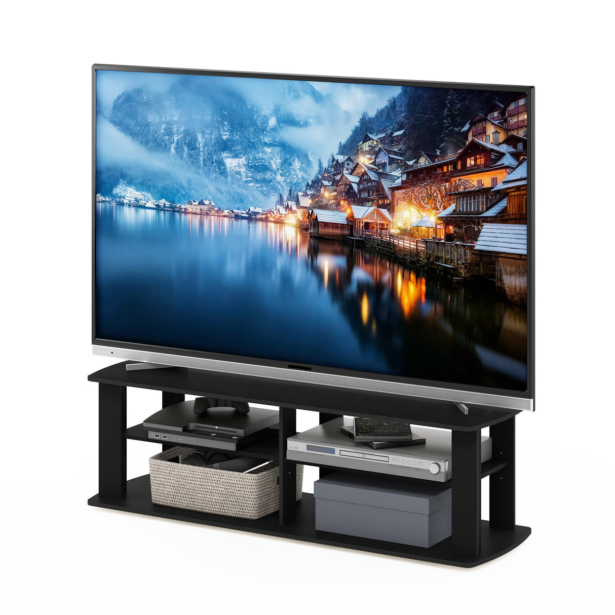 Furinno 11191BK THE Entertainment Center TV Stand, Black Furinno