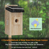 Bird House with Camera, 5MP Smart Birdhouse Camera with Solar Powered, Bird Box Camera for Families, Motion Detection & 32GB SD Card, Watch Bird Nesting & Hatching in Real Time, Ideal Gift for Friends Camii